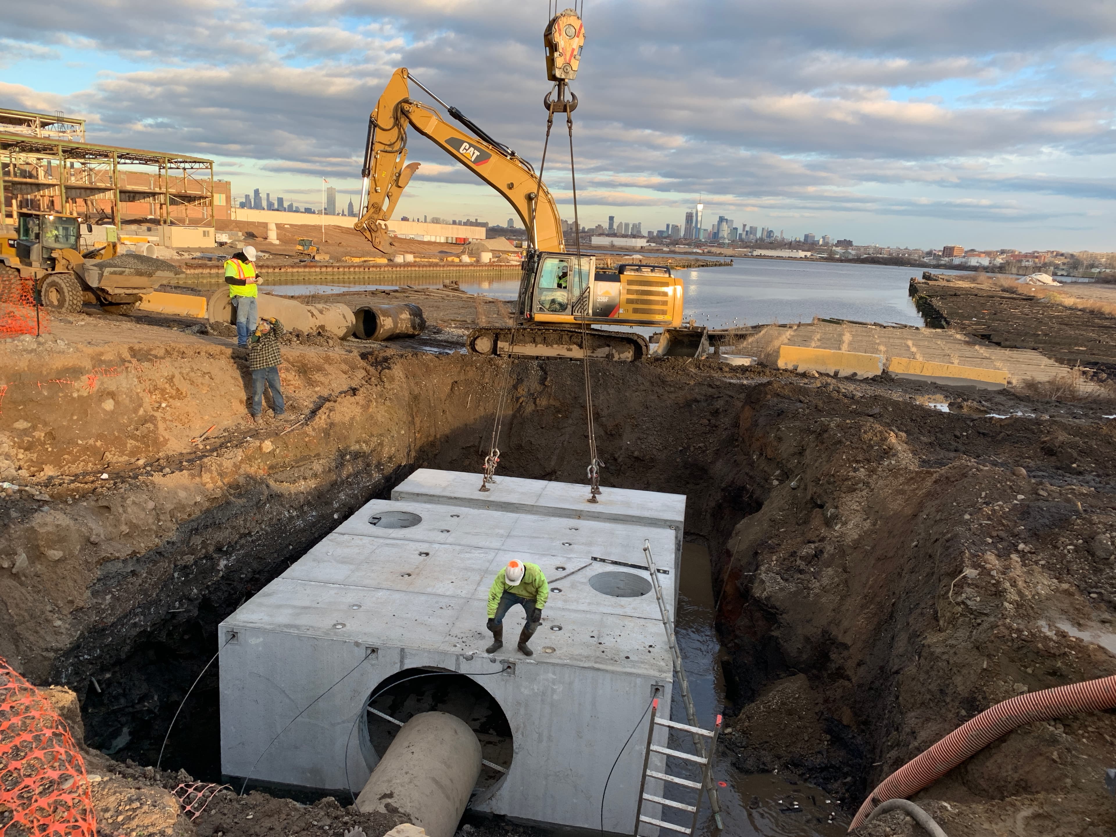 Smart Vault installation at a waterfront construction site